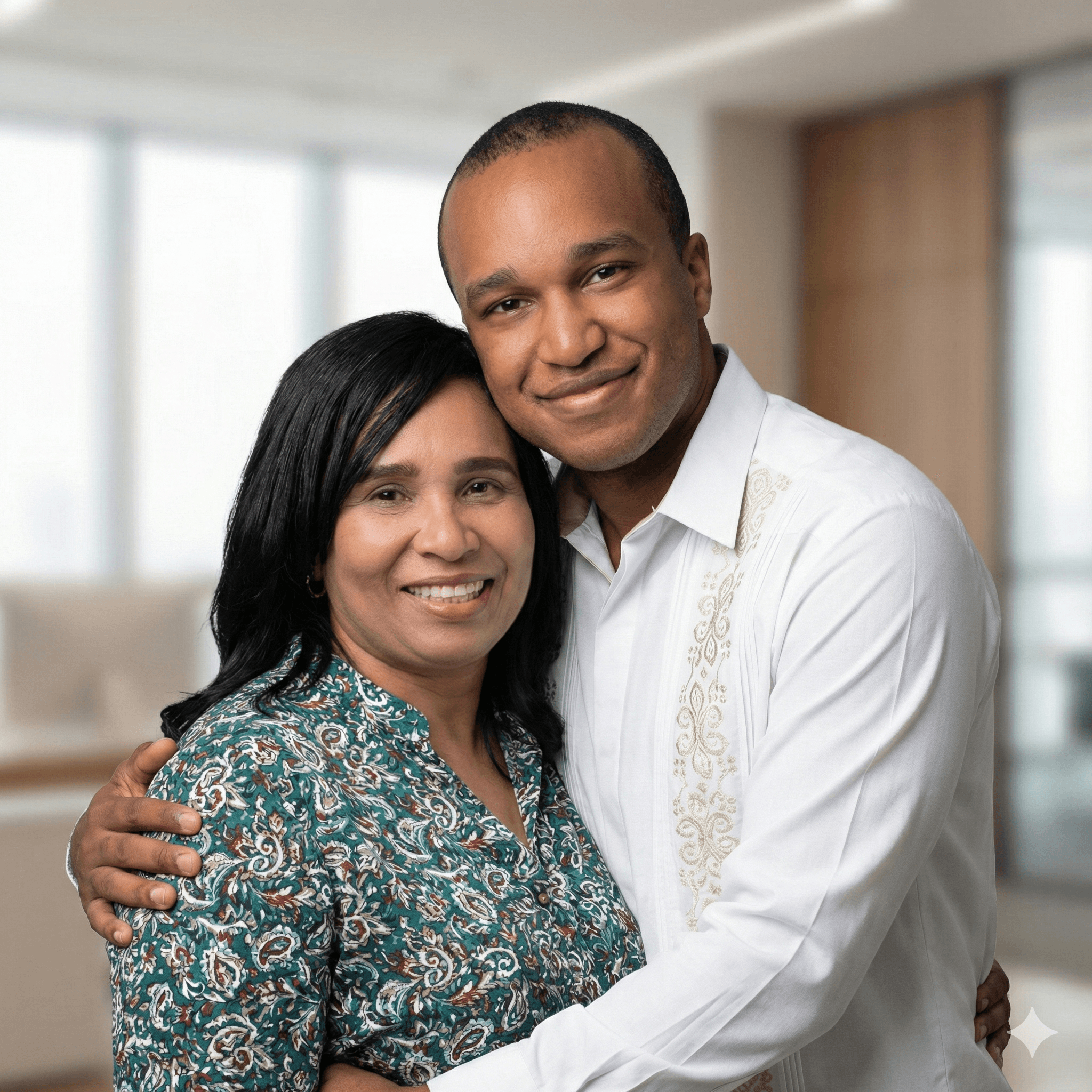 Carlos y su madre, fundadores de COMPOSTARD